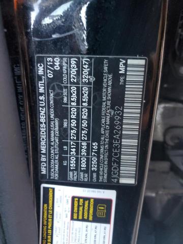 4JGDF7CE3EA269932 - 2014 MERCEDES-BENZ GL 450 4MATIC BLACK photo 13