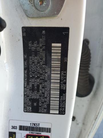 5TFRV54157X020321 - 2007 TOYOTA TUNDRA DOUBLE CAB SR5 WHITE photo 12