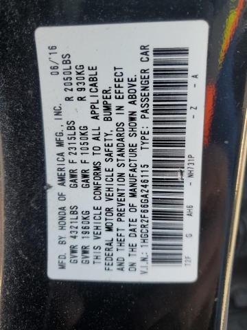 1HGCR2F66GA246115 - 2016 HONDA ACCORD SPORT 黑色 照片 12