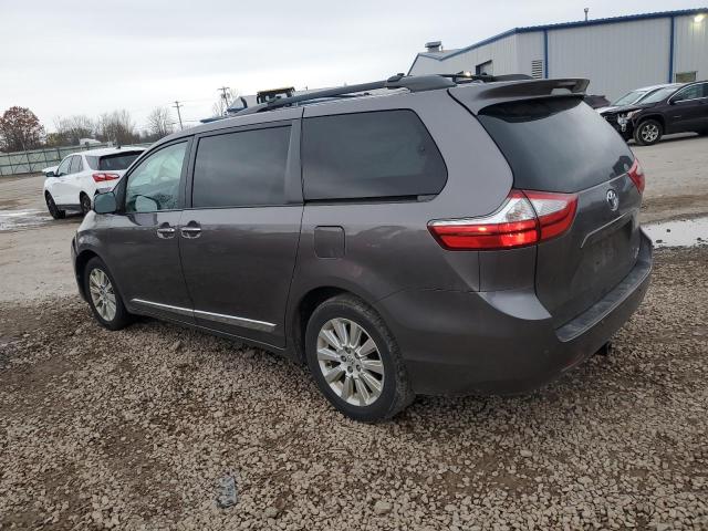 5TDDK3DC6FS100188 - 2015 TOYOTA SIENNA XLE ნაცრისფერი ფოტო 2