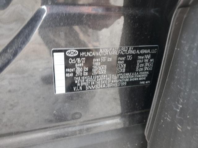 5NMS24AJ8PH517199 - 2023 HYUNDAI SANTA FE SEL GRAY photo 13