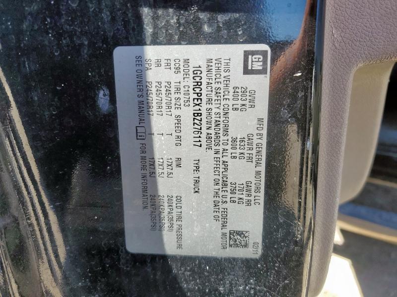 1GCRCPEX1BZ276117 - 2011 CHEVROLET SILVERADO C1500 黑色 照片 12