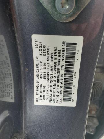 1HGCR2F57HA234418 - 2017 HONDA ACCORD SPORT ნაცრისფერი ფოტო 12