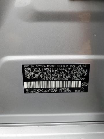 JTHCL5EF4C5015430 - 2012 LEXUS LS 460 SILVER photo 13