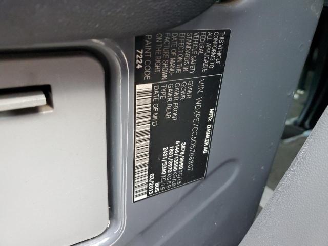 WDZPE7CC6D5788807 - 2013 MERCEDES-BENZ SPRINTER 2500 GRAY photo 13