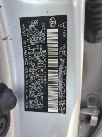 JTDKN3DU7A1062628 - 2010 TOYOTA PRIUS Gümüş foto 13