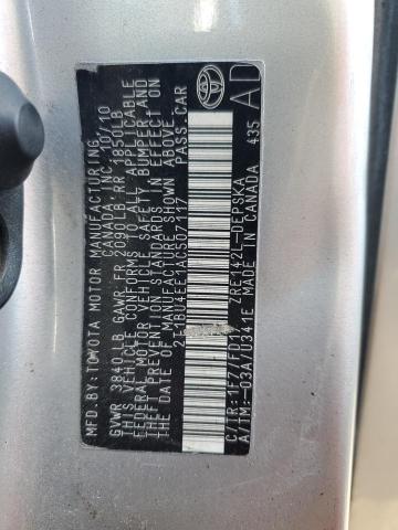 2T1BU4EE1AC507117 - 2010 TOYOTA COROLLA BASE Күміс фото 12