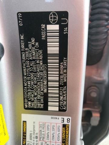 NMTKHMBX3KR097373 - 2019 TOYOTA C-HR XLE Gümüş foto 14