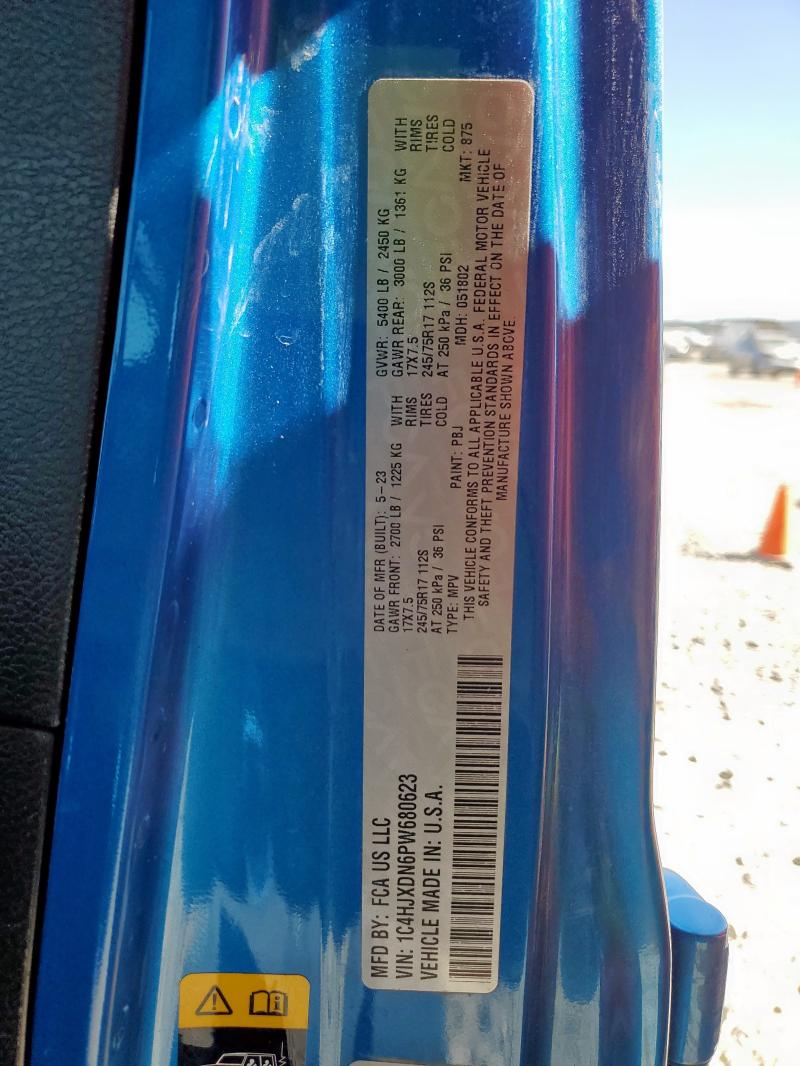 1C4HJXDN6PW680623 - 2023 JEEP WRANGLER SPORT 蓝色 照片 13