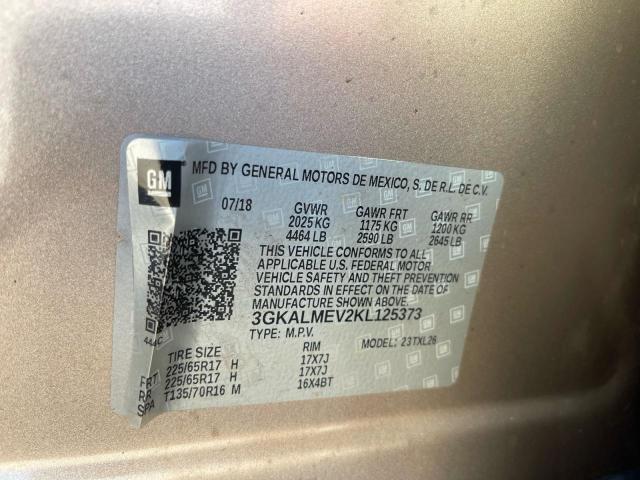 3GKALMEV2KL125373 - 2019 GMC TERRAIN SLE Marrón foto 10