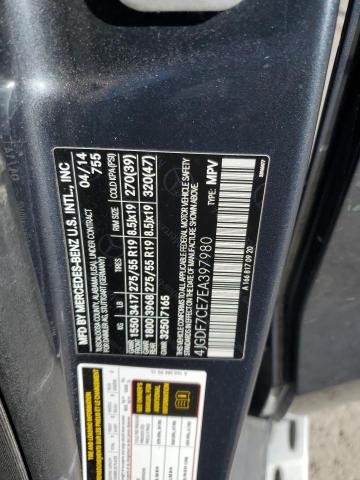 4JGDF7CE7EA397980 - 2014 MERCEDES-BENZ GL 450 4MATIC CHARCOAL photo 13