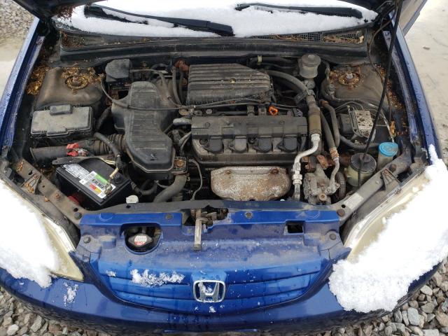 2HGES26762H590155 - 2002 HONDA CIVIC EX BLUE photo 11