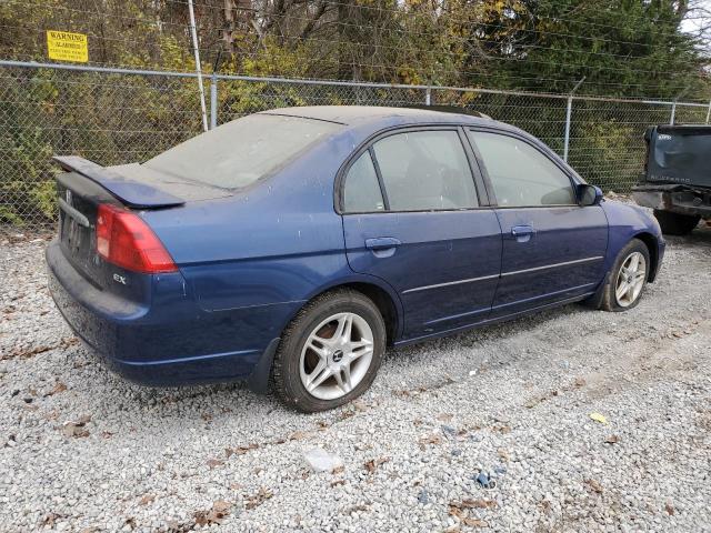 2HGES26762H590155 - 2002 HONDA CIVIC EX BLUE photo 3