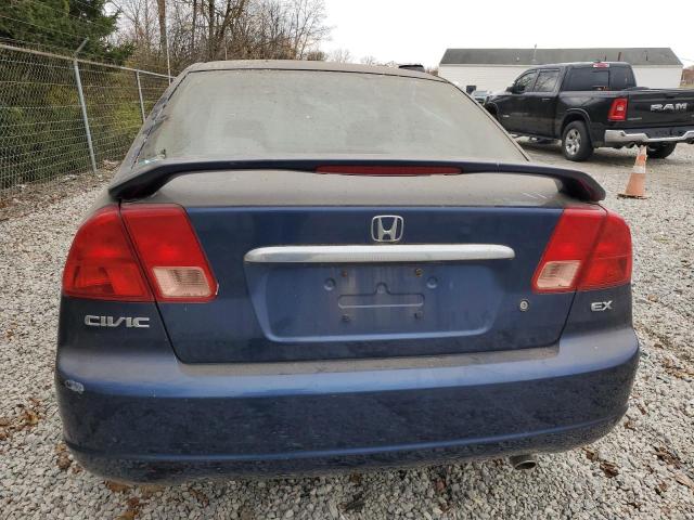 2HGES26762H590155 - 2002 HONDA CIVIC EX BLUE photo 6