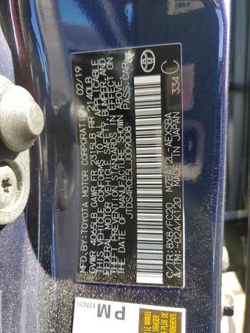 JTDS4RCE5LJ009008 - 2020 TOYOTA COROLLA SE Bleu photo 13