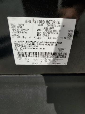 1FM5K8F83HGA16624 - 2017 FORD EXPLORER LIMITED أسود صورة 13