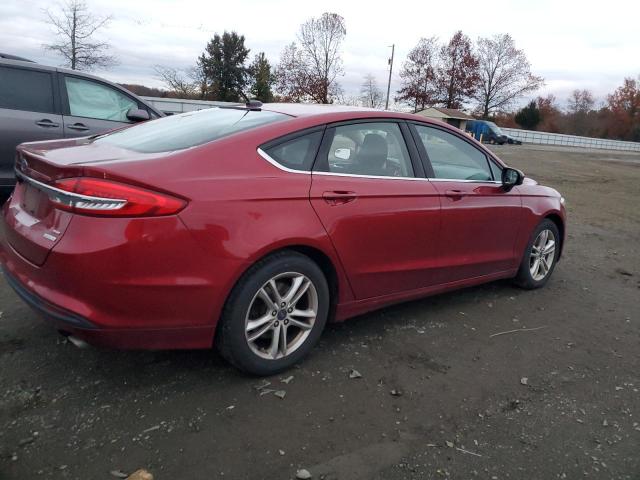 3FA6P0HD4JR237658 - 2018 FORD FUSION SE წითელი ფოტო 3