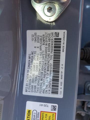 2HGFE2F56NH610757 - 2022 HONDA CIVIC SPORT CHARCOAL photo 12