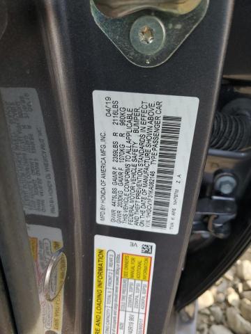1HGCV1F31KA082146 - 2019 HONDA ACCORD SPORT 灰色 照片 12