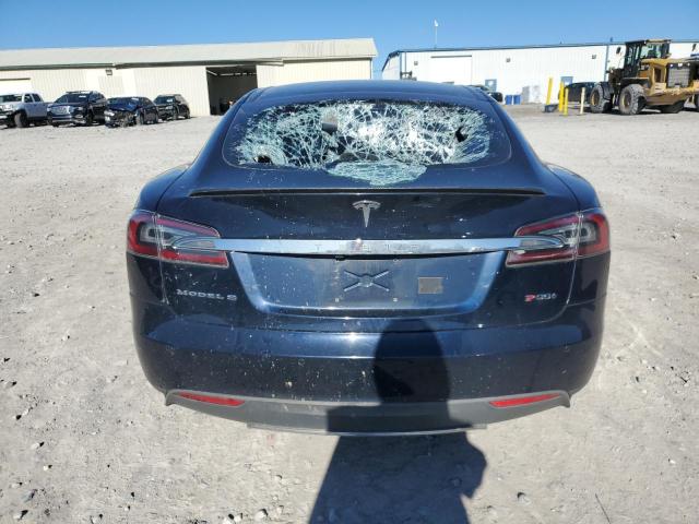 5YJSA1DP9DFP17619 - 2013 TESLA MODEL S Niebieski zdjęcie 6