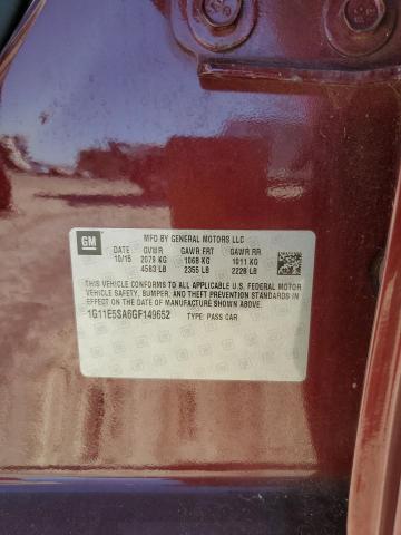 1G11E5SA6GF149652 - 2016 CHEVROLET MALIBU LIM LTZ BURGUNDY photo 12