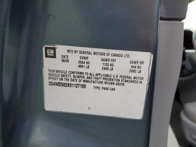 2G4WD582X61127168 - 2006 BUICK LACROSSE CXL BLUE photo 12