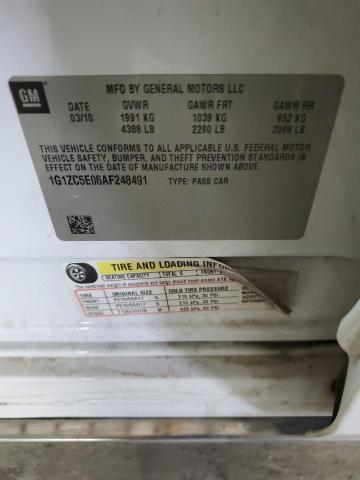 1G1ZC5E06AF248491 - 2010 CHEVROLET MALIBU 1LT Weiß Foto 12