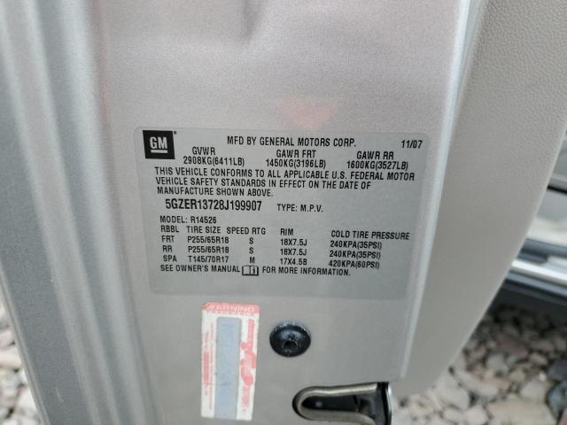 5GZER13728J199907 - 2008 SATURN OUTLOOK XE SILVER photo 13