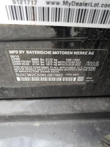 5UXCW2C50KL087882 - 2019 BMW X7 XDRIVE40I BLACK photo 14