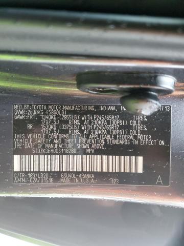 5TDZK3EH0DS118280 - 2013 TOYOTA HIGHLANDER BASE ნაცრისფერი ფოტო 14