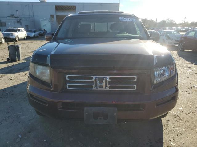 2HJYK16567H541030 - 2007 HONDA RIDGELINE RTL ბურგუნდია ფოტო 5