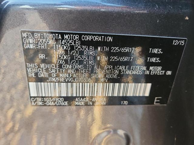 JTMZFREV9GJ070308 - 2016 TOYOTA RAV4 LE Сірий фото 12