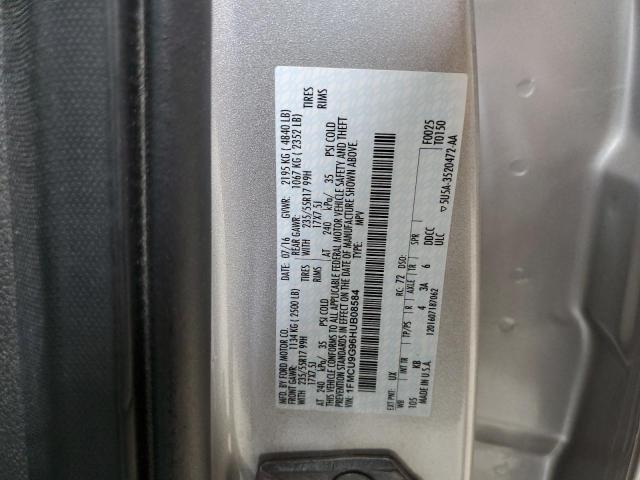 1FMCU9G96HUB08584 - 2017 FORD ESCAPE SE ვერცხლისფერი ფოტო 13