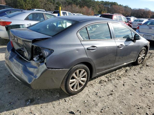 19XFB2F87CE327651 - 2012 HONDA CIVIC EX Szary zdjęcie 3