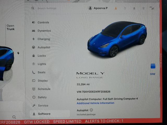 7SAYGDEDXRF208826 - 2024 TESLA MODEL Y Mavi foto 9