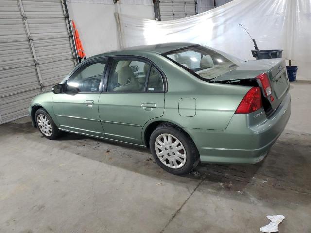 1HGES16574L011110 - 2004 HONDA CIVIC LX მწვანე ფოტო 2