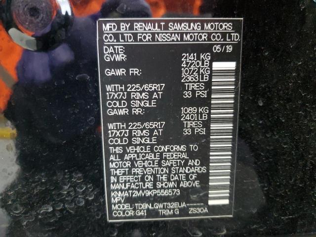 KNMAT2MV9KP556573 - 2019 NISSAN ROGUE S 黑色 照片 13