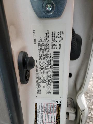 JTEBT14R458027527 - 2005 TOYOTA 4RUNNER SR5 WHITE photo 13