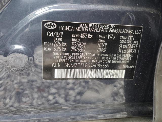 5NMZT3LB0JH085369 - 2018 HYUNDAI SANTA FE S BLUE photo 13