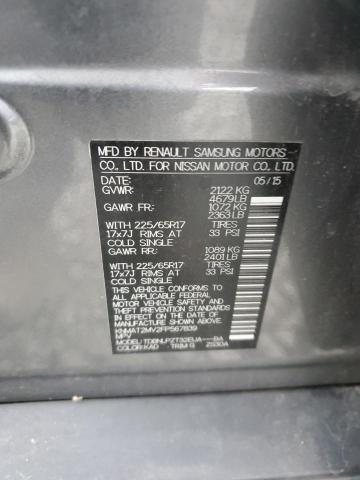 KNMAT2MV2FP567839 - 2015 NISSAN ROGUE S Boz foto 12