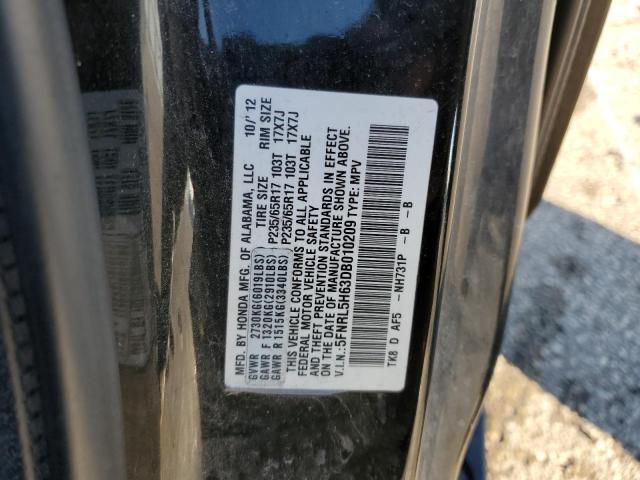 5FNRL5H63DB010209 - 2013 HONDA ODYSSEY EXL 黑色 照片 13