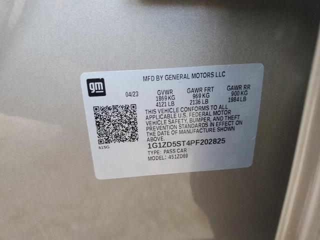 1G1ZD5ST4PF202825 - 2023 CHEVROLET MALIBU LT TAN photo 12