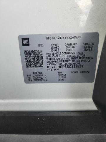 KL77LHEP8SC213819 - 2025 CHEVROLET TRAX 1LT თეთრი ფოტო 13