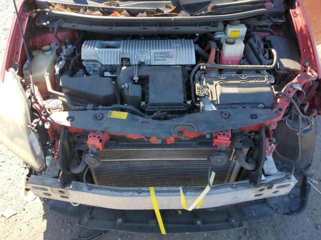 JTDKN3DU7D1625763 - 2013 TOYOTA PRIUS RED photo 11