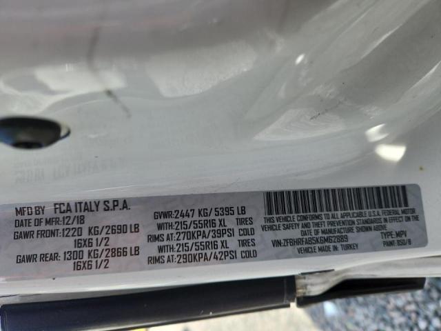 ZFBHRFAB5K6M62889 - 2019 RAM PROMASTER Білий фото 12