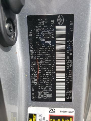 4T1S11AK6RU238173 - 2024 TOYOTA CAMRY SE NIGHT SHADE SILVER photo 13