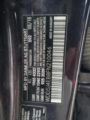 WDDSJ4EB8FN210046 - 2015 MERCEDES-BENZ CLA 250 შავი ფოტო 12