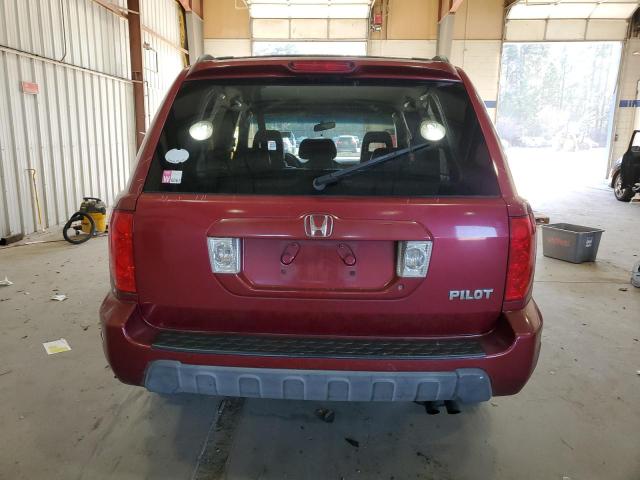 2HKYF18543H608909 - 2003 HONDA PILOT EXL BURGUNDY photo 6