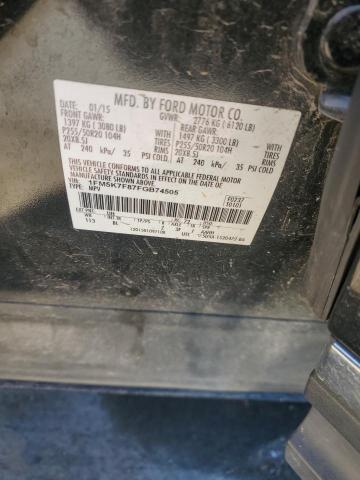 1FM5K7F87FGB74505 - 2015 FORD EXPLORER LIMITED 黑色 照片 13