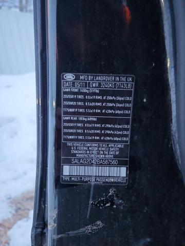 SALAG2D42BA587560 - 2011 LAND ROVER LR4 HSE BLACK photo 13